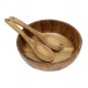 Saladeira Com Colher E Garfo Para Salada 3 Peças Acácia Wood
